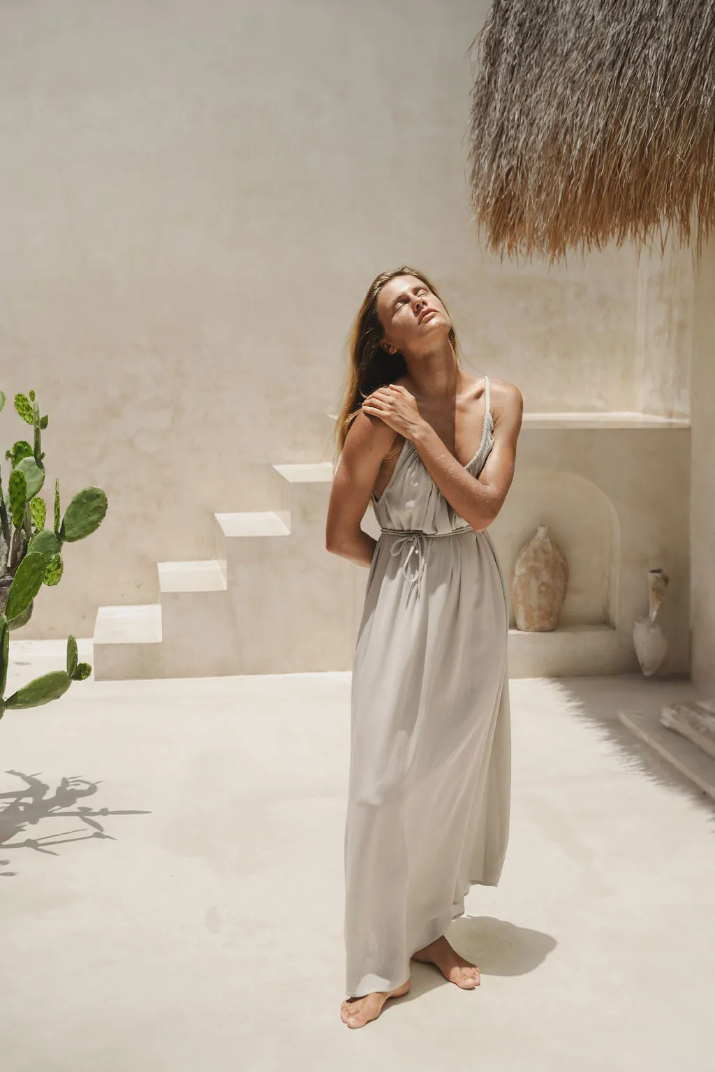 Solare Maxi Slip Dress Dune