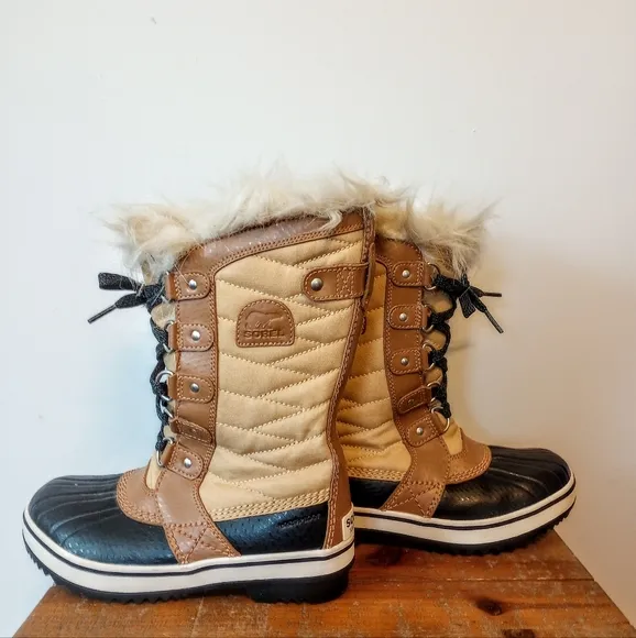 Sorel Lace-Up Furry Boots