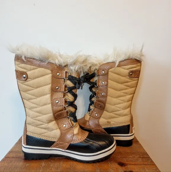 Sorel Lace-Up Furry Boots