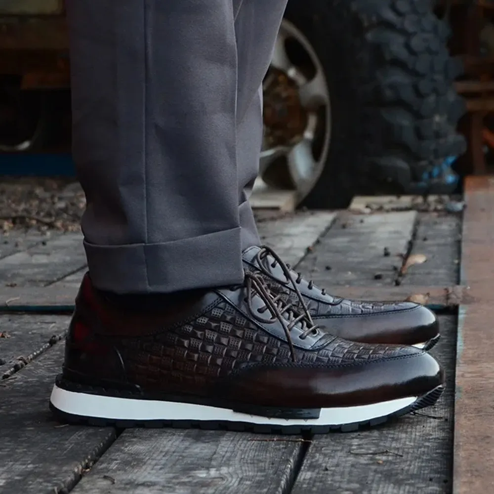 Sport Sneakers Men Leather Business Casual Shoes