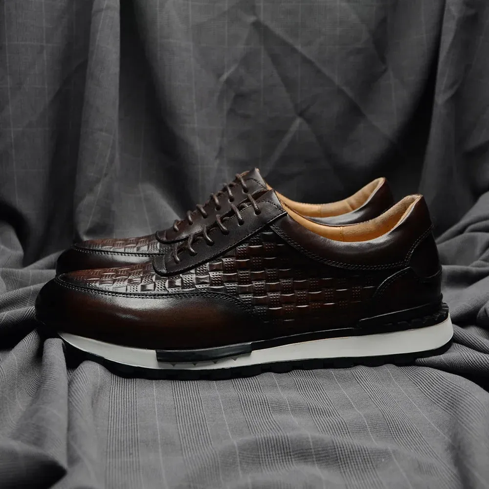 Sport Sneakers Men Leather Business Casual Shoes