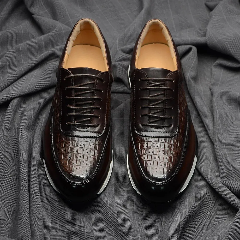 Sport Sneakers Men Leather Business Casual Shoes