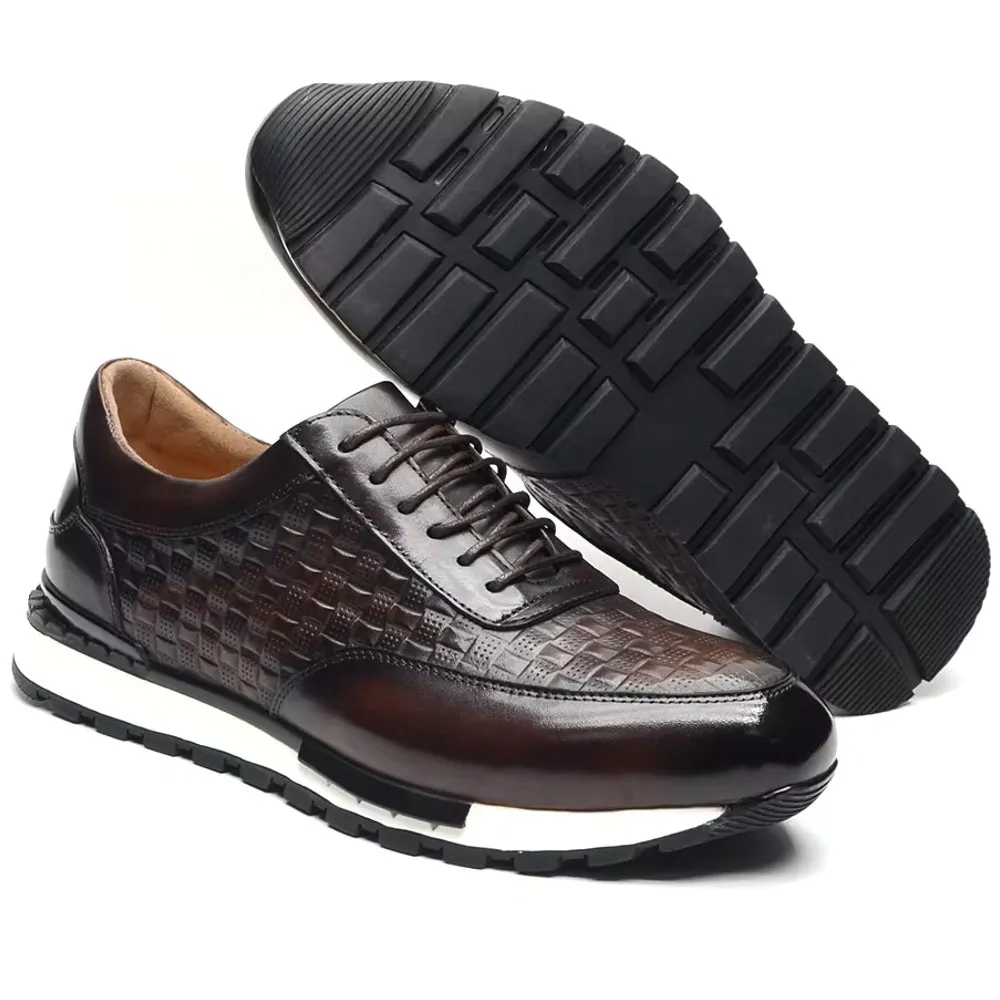 Sport Sneakers Men Leather Business Casual Shoes