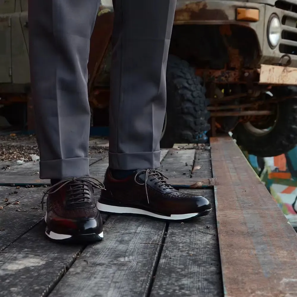 Sport Sneakers Men Leather Business Casual Shoes