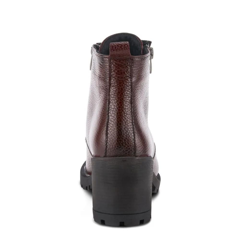 Spring Step Shoes Yaritza Women's Utility Inspired Design Pebbled Leather Boots