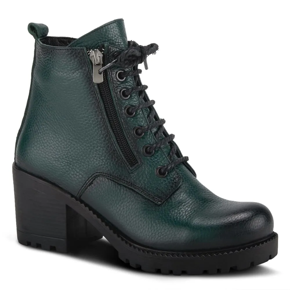 Spring Step Shoes Yaritza Women's Utility Inspired Design Pebbled Leather Boots