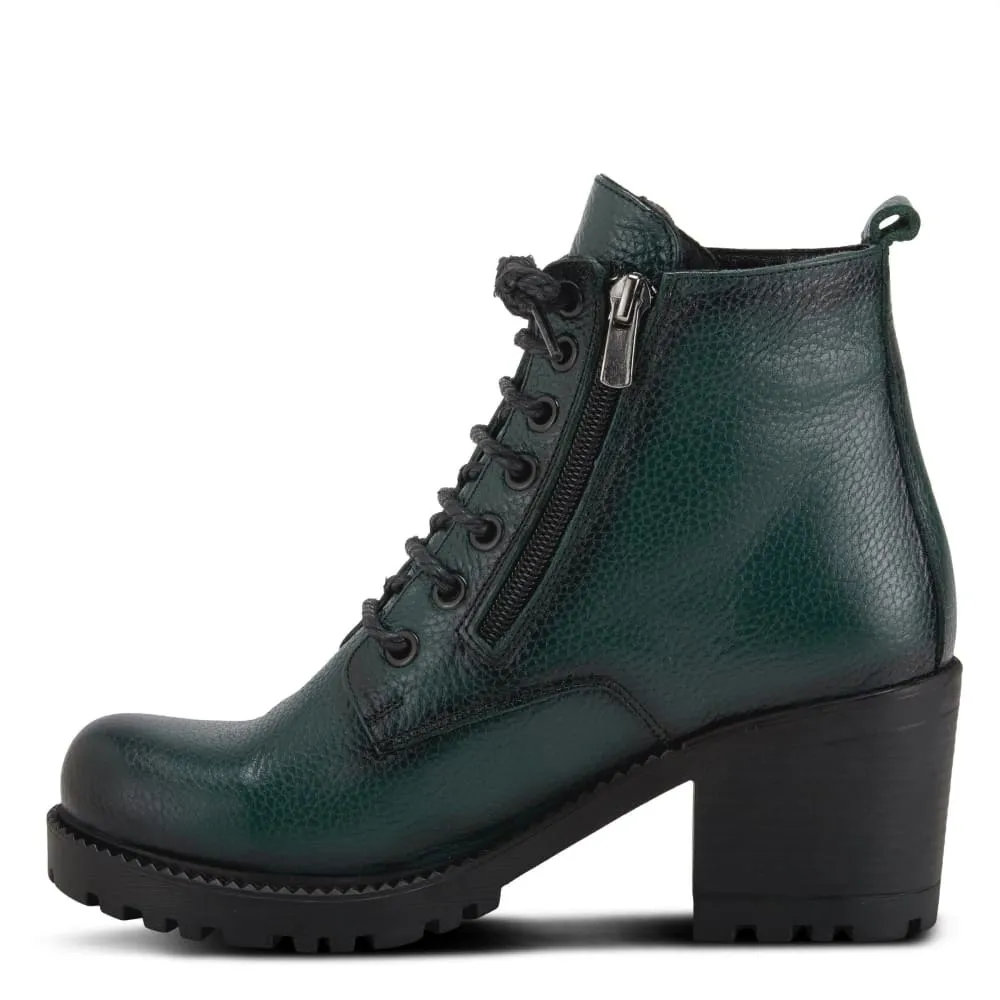 Spring Step Shoes Yaritza Women's Utility Inspired Design Pebbled Leather Boots