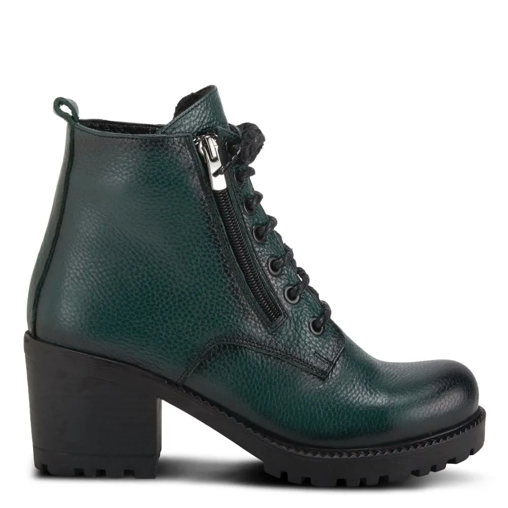 Spring Step Shoes Yaritza Women's Utility Inspired Design Pebbled Leather Boots
