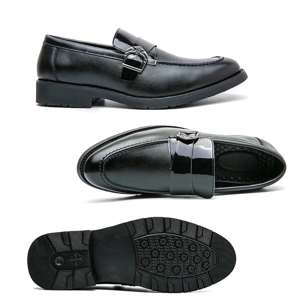 Stylish and Durable Men Patent Leather Brogues Shoes