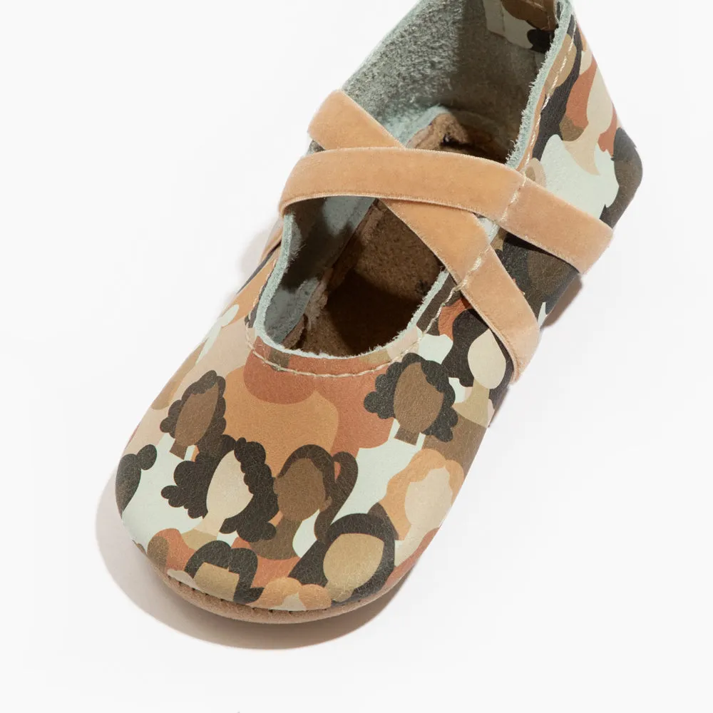 The Future Is Female Ballet Slipper Baby Shoe