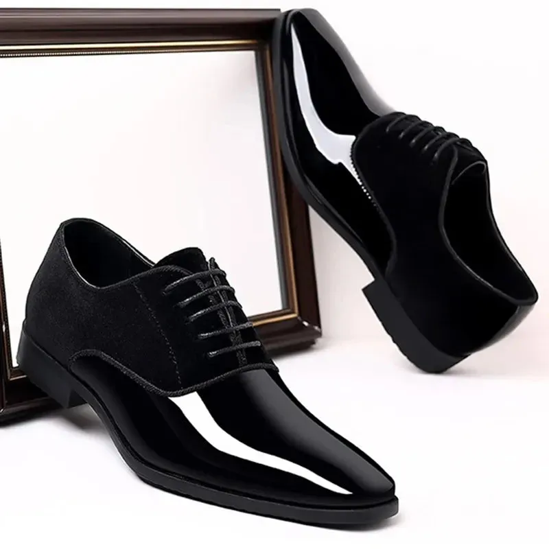 Tobago | Men's Patent Leather Oxfords - Stylish Lace-Up Shoes for Casual Business Wear