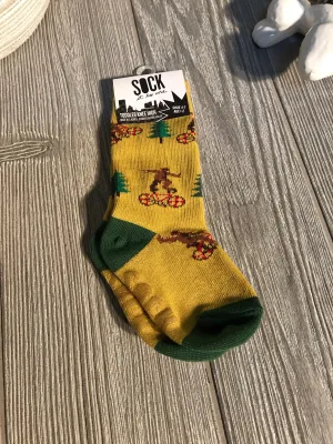 Toddler Bigfoot on Bicycle Sock It To Me Socks