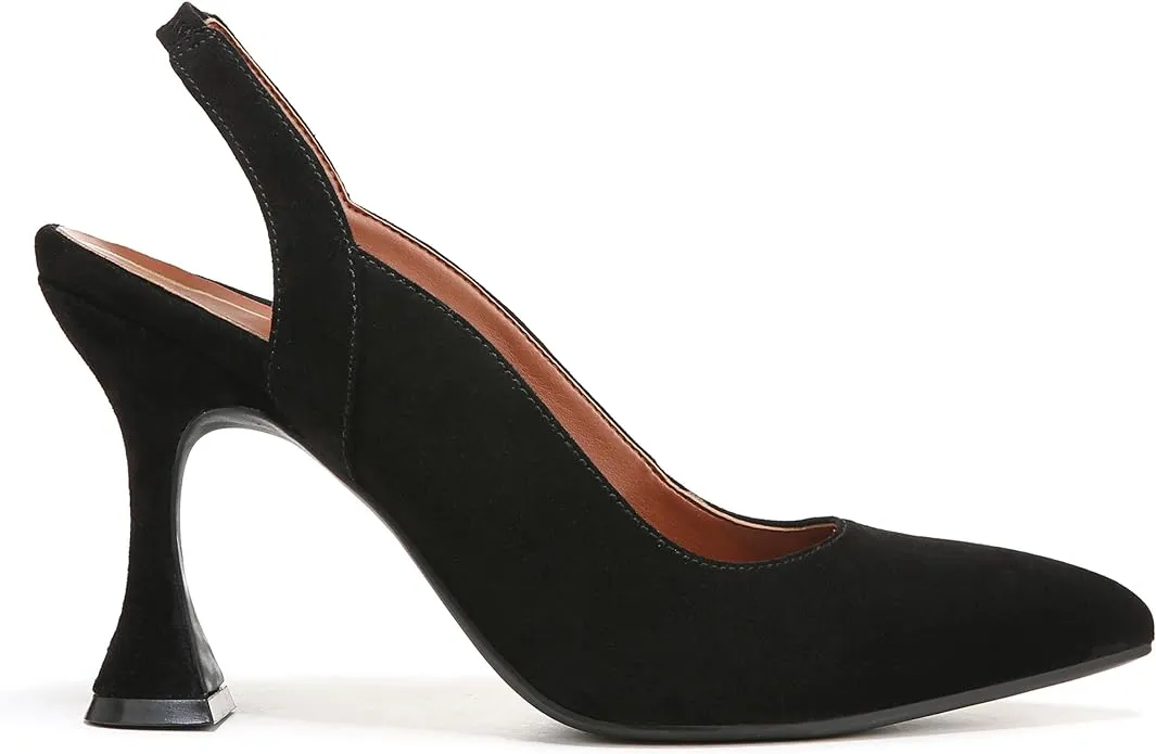 Vionic Women's Adalena Slingback Heeled Dress Shoe Black Suede