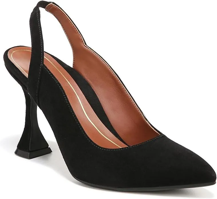 Vionic Women's Adalena Slingback Heeled Dress Shoe Black Suede