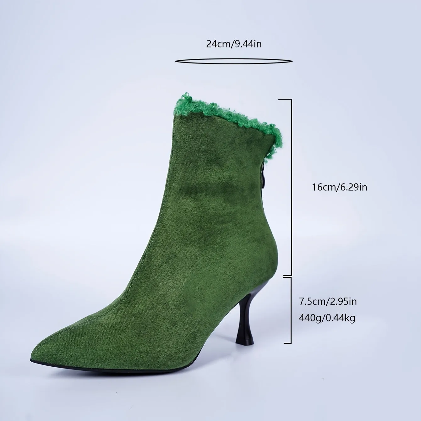 VougeVamp Elegant Ankle Boots – Pointed Toe Stiletto Heel Dress Boots