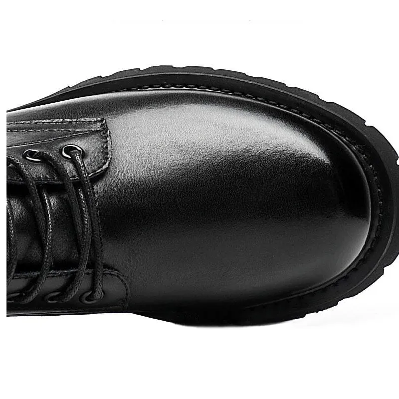 Winter Men Leather Boots High Heel