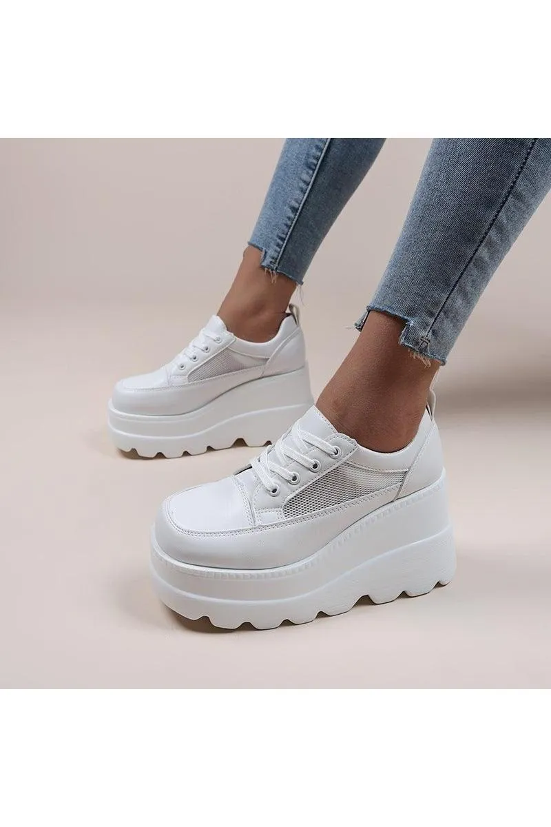 Women's Fashion Lace-up Thick Bottom Casual Daddy Shoes
