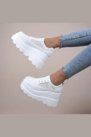 Women's Fashion Lace-up Thick Bottom Casual Daddy Shoes