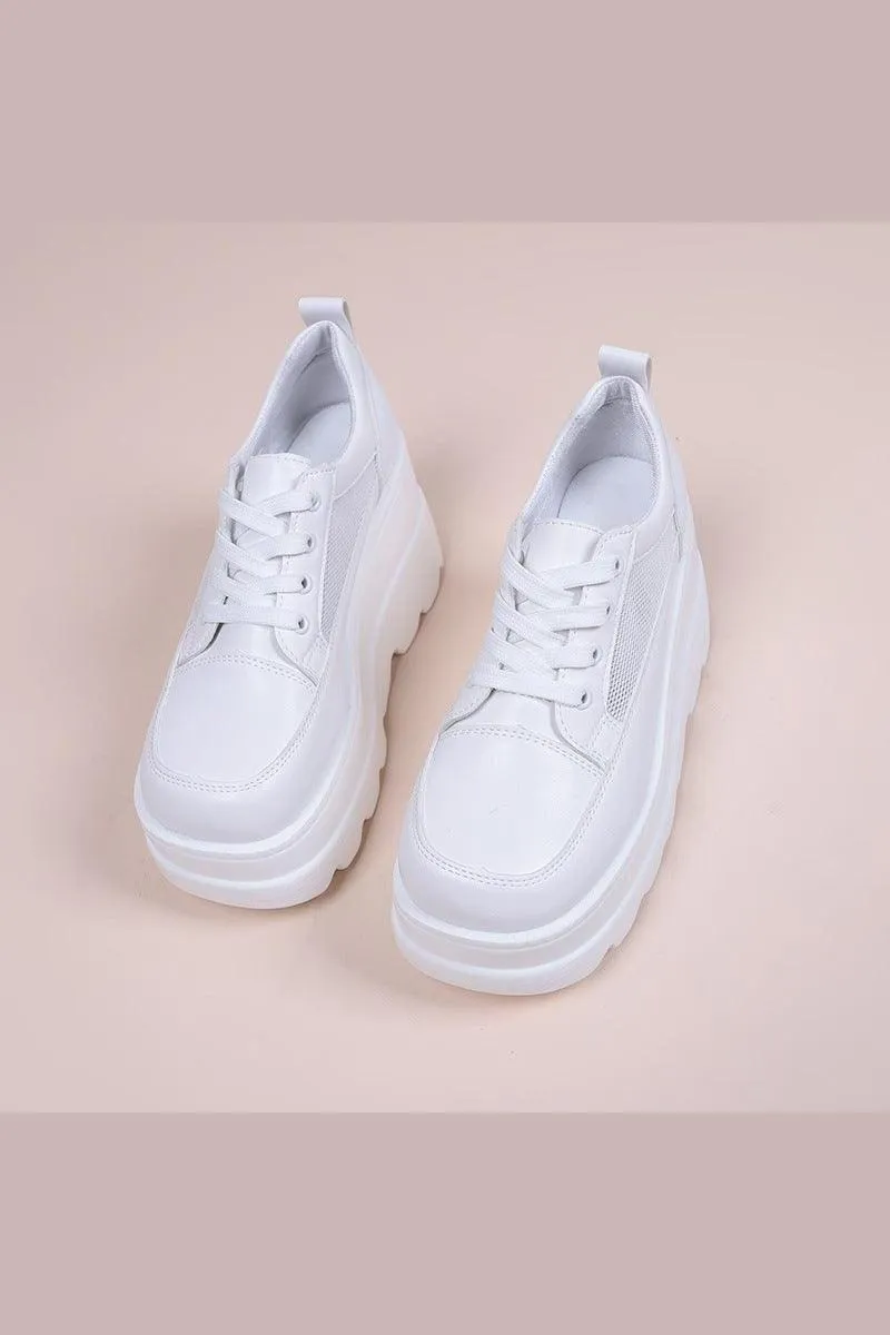 Women's Fashion Lace-up Thick Bottom Casual Daddy Shoes