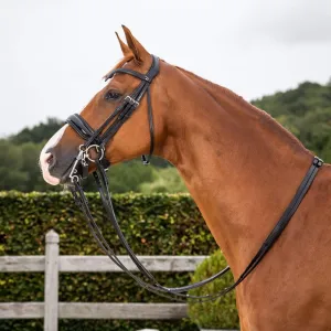 Working Patent Large Crank Noseband Double Bridle - Black